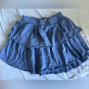 Aerie Indigo Ruffled Skirt